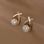 Zareeva Radiant Twist Solitaire Stud Earrings