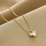 Zareeva Mini Heart Gold Plated Pendant Chain