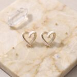 Zareeva Mini Heart White Korean Earrings